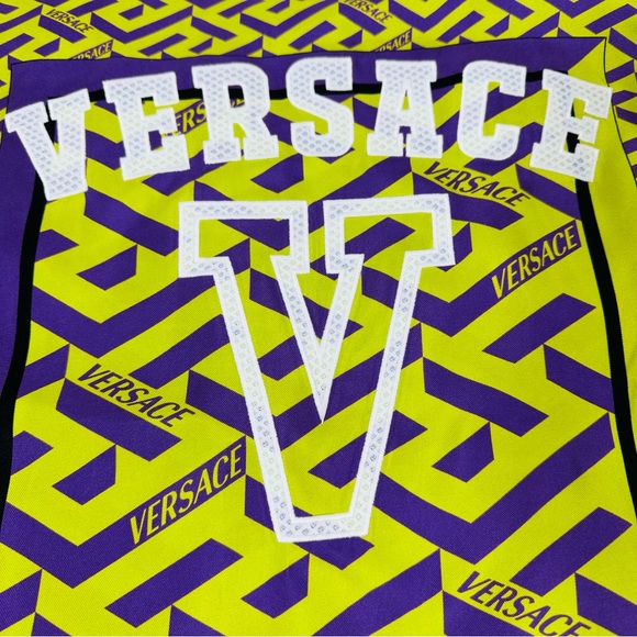 Versace La Greca Logo Silk Basketball Jersey Tank Top Size XL - Picture 9 of 14
